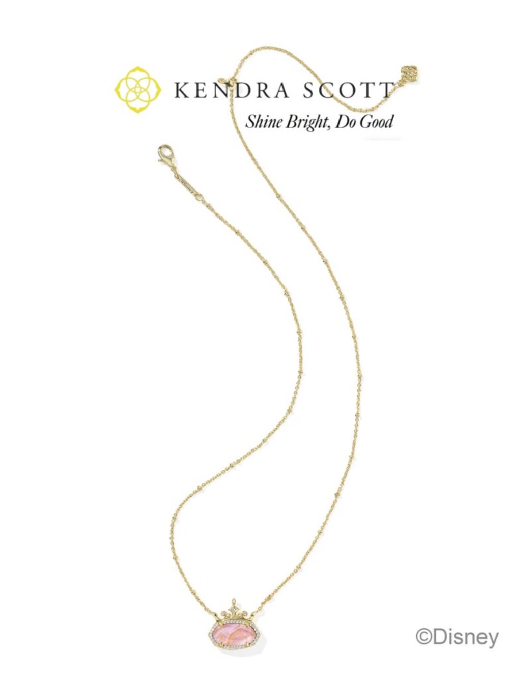 Disney | Kendra Scott Elisa Princess Gold Short Pendant Necklace - Picture 3 of 5